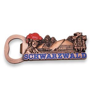 Schwarzwald Germany Fridge‎ Magnet Bottle Cap Opener Travel Souvenir Collectible